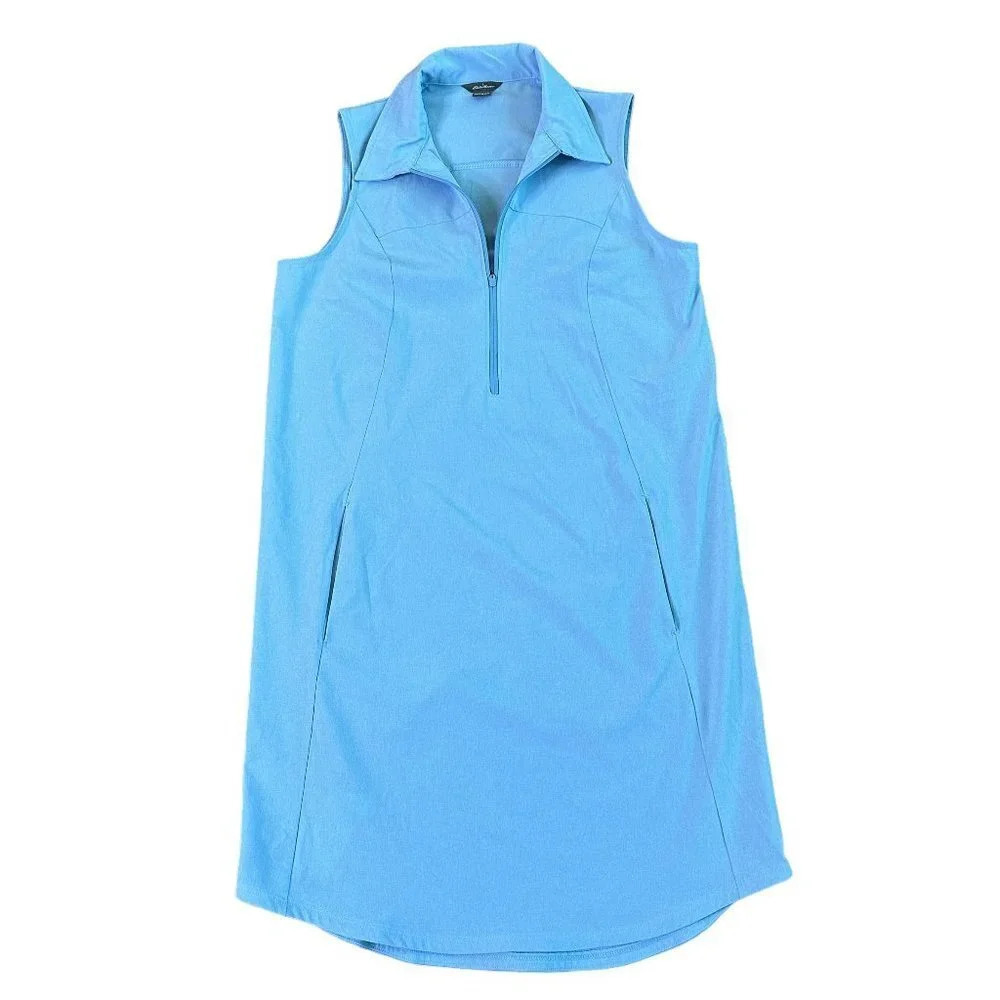 Eddie Bauer Blue Sleeveless Polo Dress Shift Casual Outdoor Size XS Women's